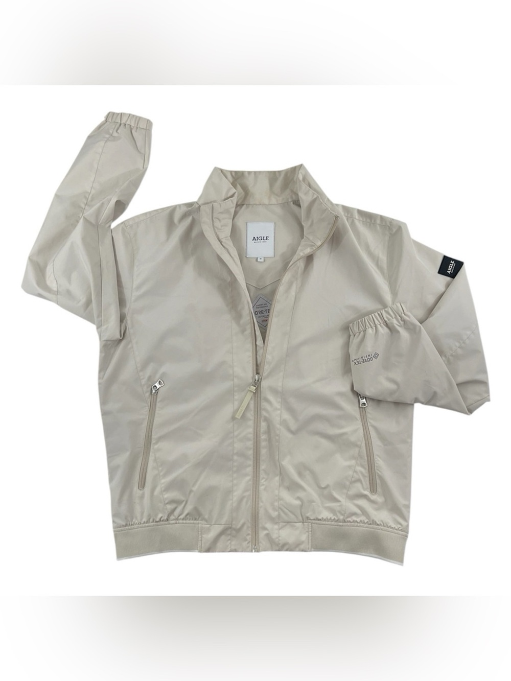 AIGLE Gore-Tex Short Water-Repellent Jacket - White